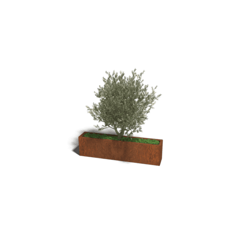 Cortenstaal plantenbak Texas XXL 160x30 cm