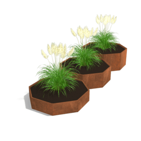 Cortenstaal plantenbak Chicago special III 80 cm