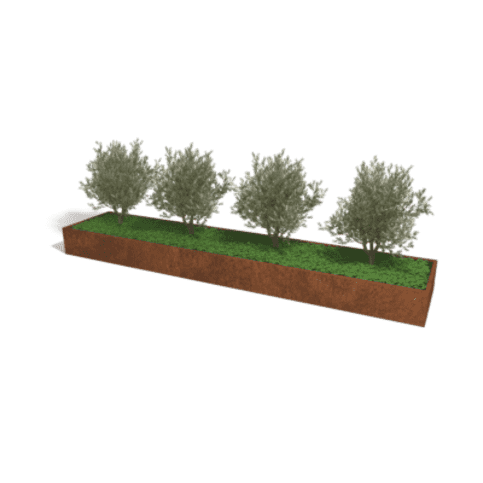 Cortenstaal plantenbak Texas XXL 500x100 cm