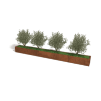 Cortenstaal plantenbak Texas XXL 500x50 cm