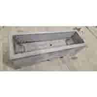 Afzetblok/bloembak antraciet beton met lepelgaten 156x50x50 cm