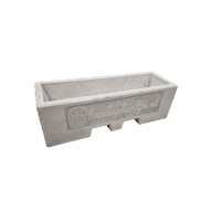 Afzetblok/bloembak grijs beton met lepelgaten 156x50x50 cm met eigen logo?