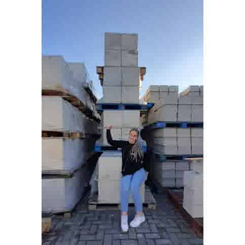 Betonpoer 40x40 en 40 cm hoog grijs M16