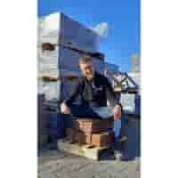 Betonpoer 20x20 en 60 cm hoog roestbruin M16