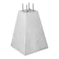 Betonpoer 25x25 en 70 cm hoog grijs M16 of M12