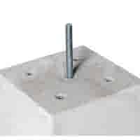 Betonpoer 25x25 en 70 cm hoog grijs M16 of M12