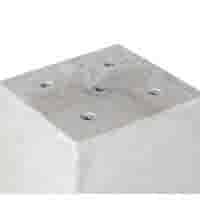 Betonpoer 25x25 en 70 cm hoog grijs M16 of M12