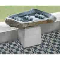 Betonpoer 21x21 en 28 cm hoog grijs