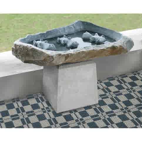 Betonpoer 21x21 en 28 cm hoog grijs