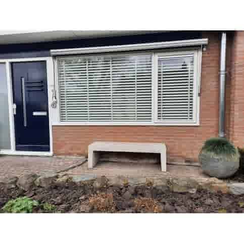 Tuinbank beton 150 cm wit/grijs