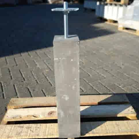 Betonpoer 10x10 en 50 cm hoog antraciet M16