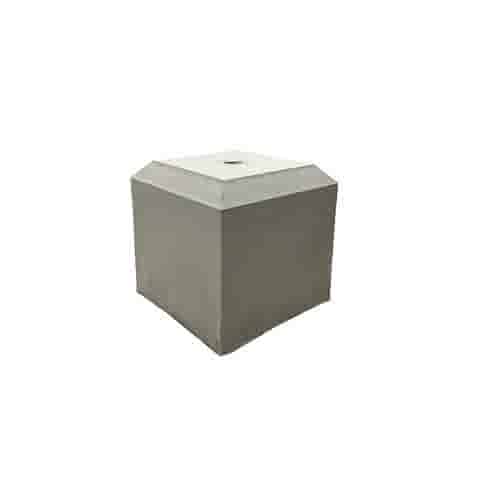 Betonpoer 20x20 en 20 cm hoog grijs M16