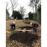 Betonpoer 20x20 en 51 cm hoog grijs 4 keer M16