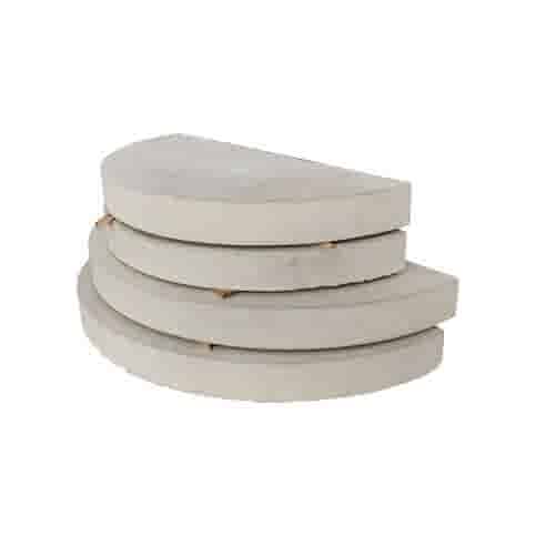 Halfronde grijze staptegel 55 cm grijs  - Rustique Beton met een natuurlijk geleefd karakter