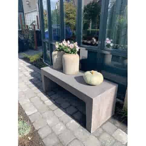 Tuinbank beton 120 cm licht antraciet