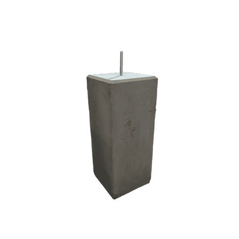 Betonpoer 25x25 en 60 cm hoog antraciet M16