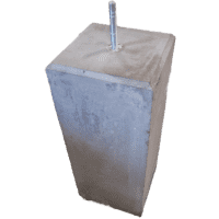 Betonpoer 25x25 en 60 cm hoog antraciet M16