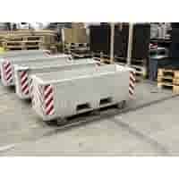 Afzetblok/bloembak grijs beton met lepelgaten 156x50x50 cm met reflectorband