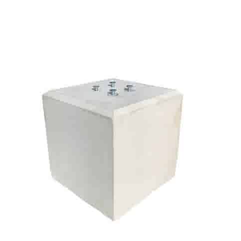 Betonpoer 30x30 en 30 cm hoog grijs M10 voor motorslot