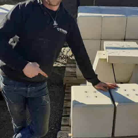 Betonpoer 30x30 en 30 cm hoog grijs M10 voor motorslot