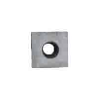 Sokkel / Betonpoer 30x30 en 30 cm hoog grijs met gat diameter 14,5 cm