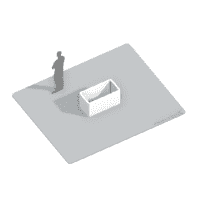 Betonnen plantenbak  op maat 3d geprint