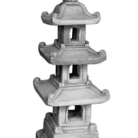 Drie-laags pagode tuinbeeld