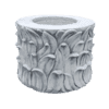 Decoratieve betonnen plantenbak met bladmotief