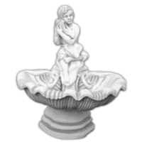 Decoratieve fontein met cherubijn enkel