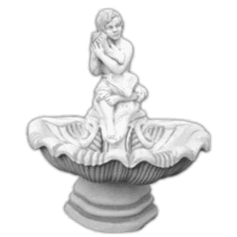 Decoratieve fontein met cherubijn enkel