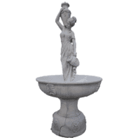 Luxe betonnen fontein Vrouw met waterkruiken - 175 cm