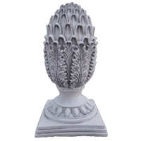 Elegante beton ananas finial met bladuitstraling