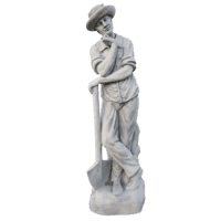 Dromerige tuinman met schop 140 cm