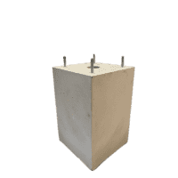 Betonpoer 23x23 en 35 cm hoog grijs M10 voor laadpaal poer