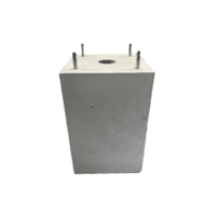 Betonpoer 23x23 en 35 cm hoog grijs M10 voor laadpaal poer