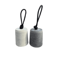 Betonnen Deurstopper met zwart touw 15,5 cm