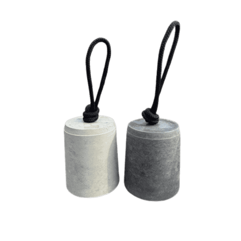 Betonnen Deurstopper met zwart touw 15,5 cm