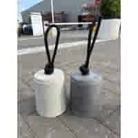 Betonnen Deurstopper met zwart touw 15,5 cm
