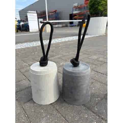 Betonnen Deurstopper met zwart touw 15,5 cm