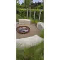 Betonnen parkband binnenbocht