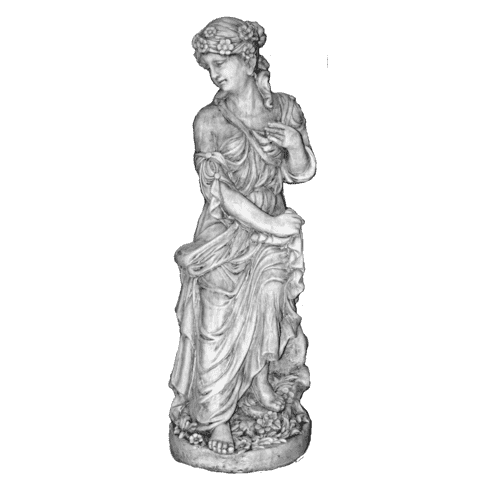 Verlegen vrouw H92 cm