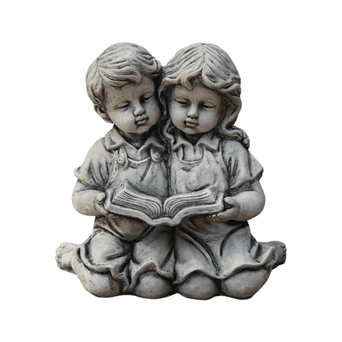 Kinderen lezend H25 cm