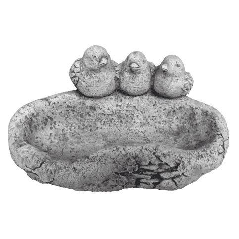 Drinkschaal ovaal met vogels 40x24 cm