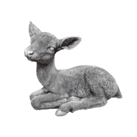 Damhert liggend 34 cm