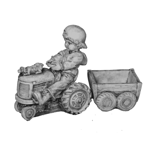 Jongen op tractor 33 cm