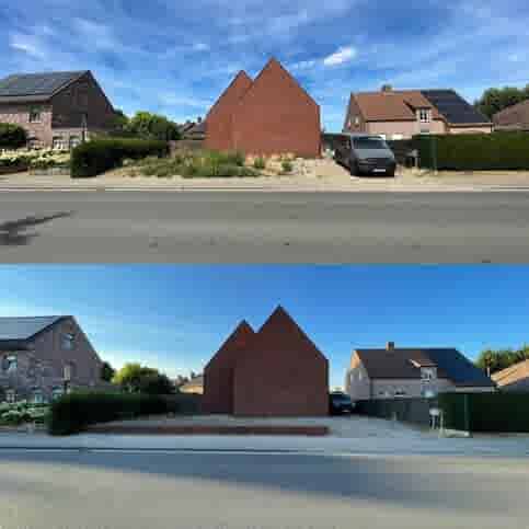 L element 40 cm hoog en 50 cm breed roestbruin