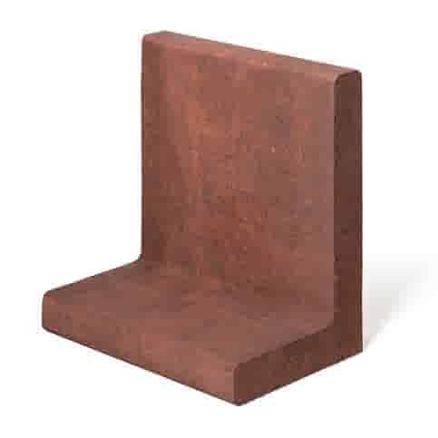L element 50 cm hoog en 50 cm breed roestbruin