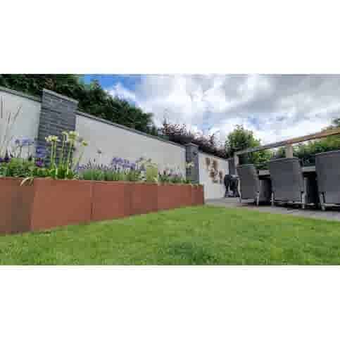 L element 50 cm hoog en 50 cm breed roestbruin