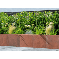 L element 50 cm hoog en 50 cm breed roestbruin