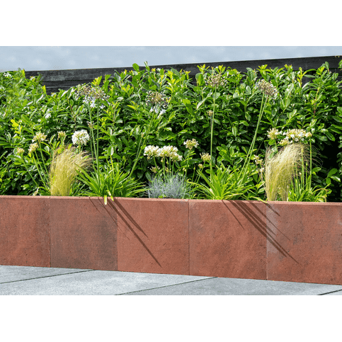 L element 50 cm hoog en 50 cm breed roestbruin